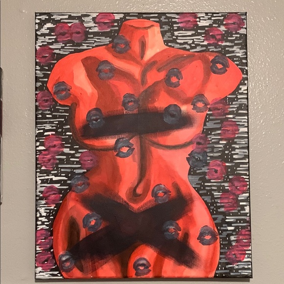 Abstract Red and Black Art Canvas